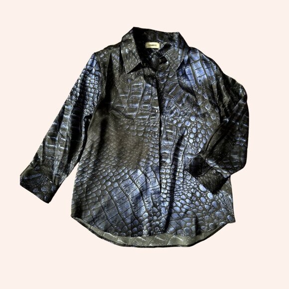 L'agence Snake Print Buttonup - Picture 1 of 4